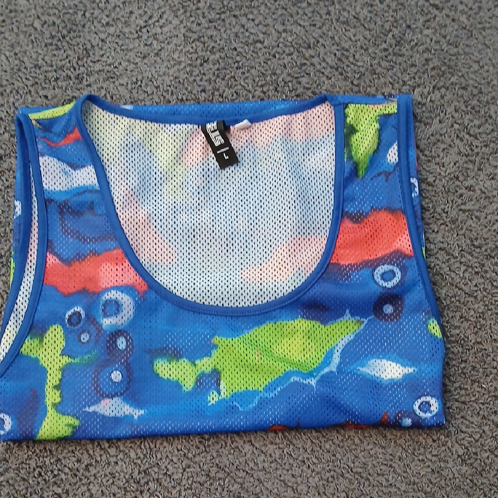 Colorful Abstract Men's Tank Top - Picture 4 of 4